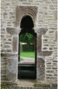 Photo of small doorway replaced with glass at All Saint's Somerford Keynes