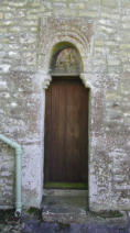 Photo of original small doorway before it was replaced with glass. All Saint's Somerford Keynes
