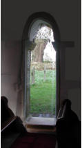 Photo of small doorway replaced with glass All Saint's Somerford Keynes