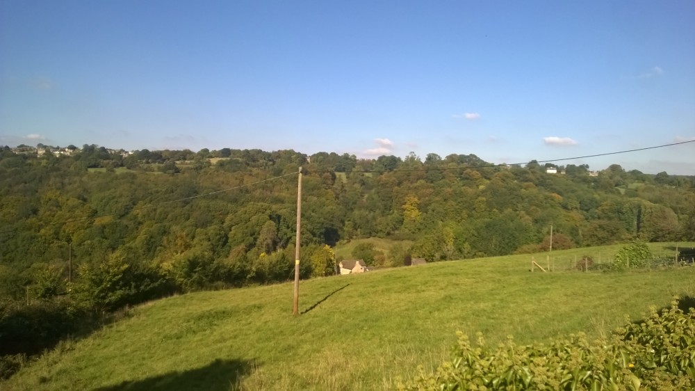 Photo of the view across the Golden Valley from St. Luke's ChurchFrampton Mansell