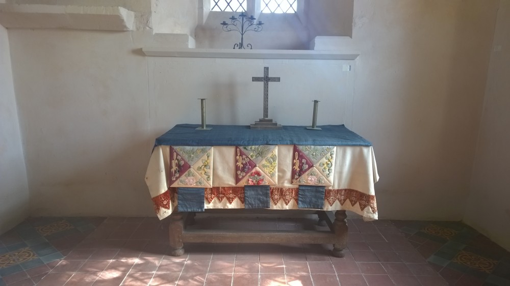Altar table at All Saint's Church Shorncote