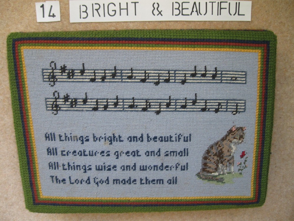 Kneeler 14 All Things Bright and Beautiful