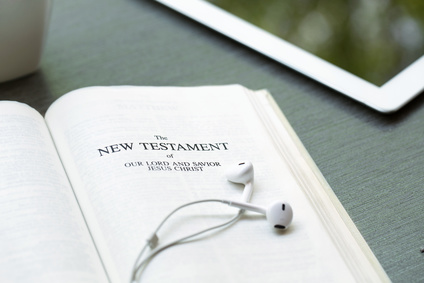 New Testament with ipad and era phones